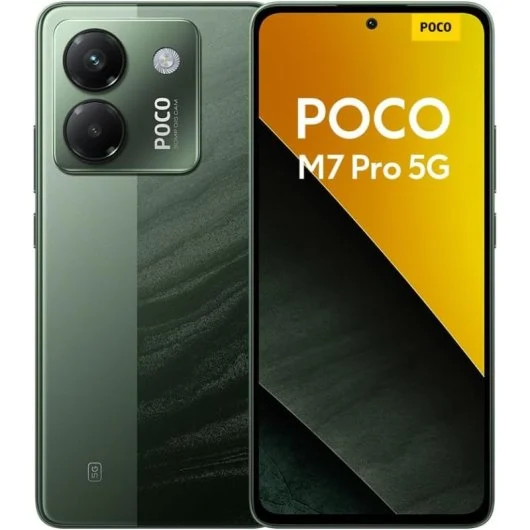 Xiaomi POCO M7 Pro 5G verde con pantalla AMOLED y carga rápida, mejor móvil calidad precio 2026