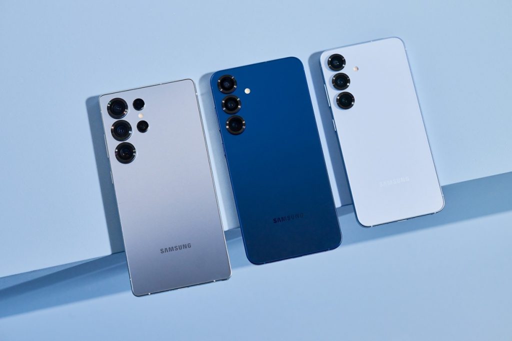 Comparativa de tamaño y colores de los nuevos Samsung Galaxy S26, S26 Plus y S26 Ultra.