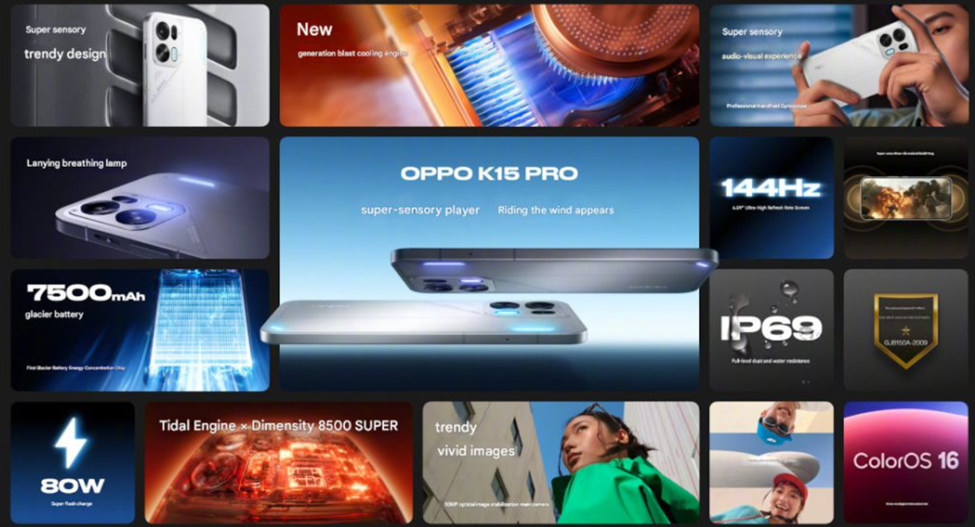 OPPO K15 Pro: el nuevo gama media premium que quiere arrasar con batería gigante y carga ultrarrápida 1 spec